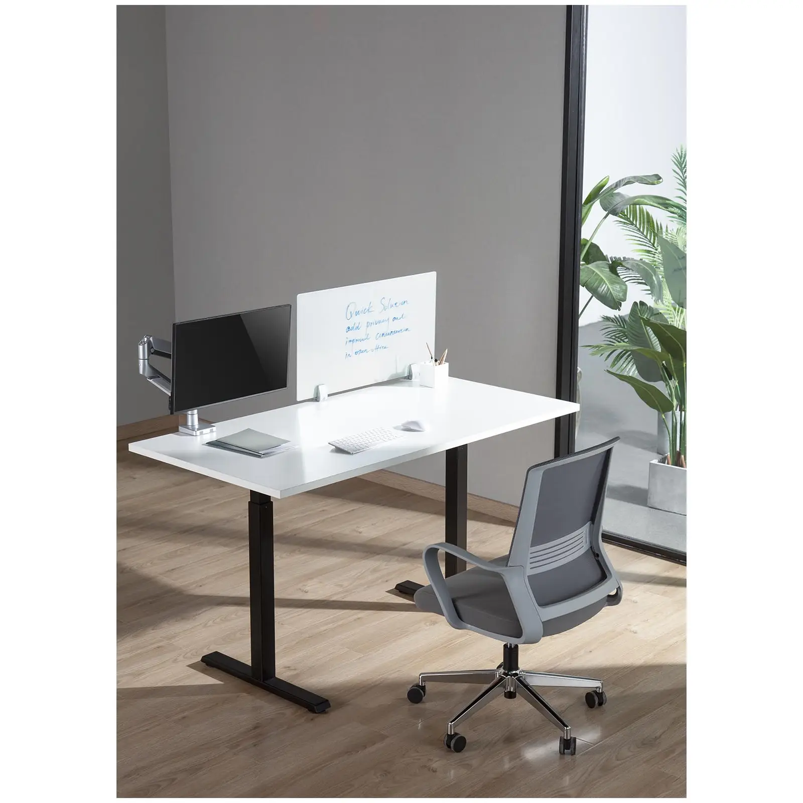 Desk Divider - 750 x 400 mm - tempered glass