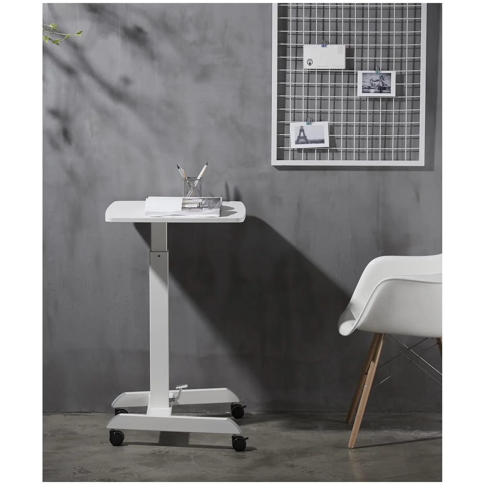 Laptop Desk - 60 x 52 cm - 4 castors - height: 760 - 1,130 mm