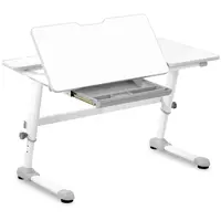 Állítható magasságú gyerek íróasztal - 120 x 66 cm - 0–50° dönthető - magasság: 600–760 mm - fiókkal