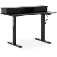 Állítható magasságú íróasztal - 720–1200 mm - 80 kg - fehér/faszínű