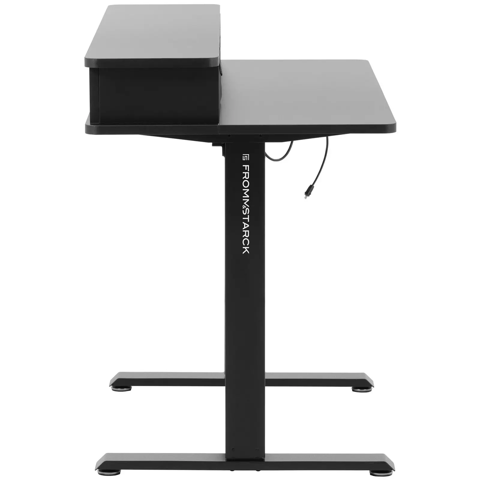 Písací stôl - výškovo nastaviteľný - 720 – 1200 mm - 80 kg - čierny