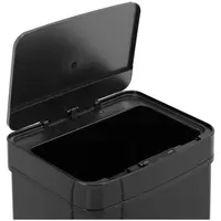 Afvalbak - 45 l - zwart - pootjes