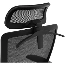 Kancelářská židle - síťované opěradlo - opěrka hlavy - sedák 50 x 50 cm - do 150 kg - černá