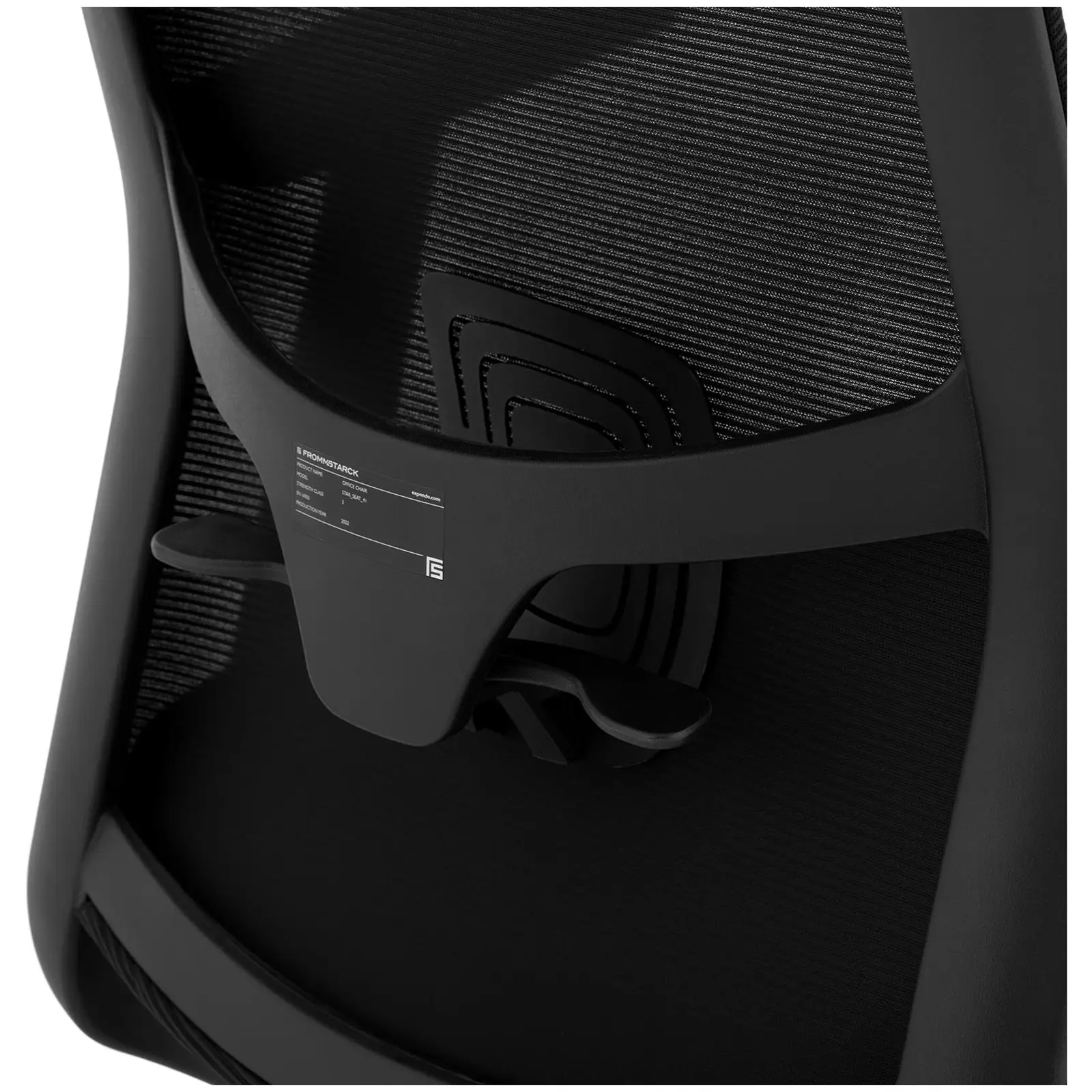Silla de escritorio - respaldo de red - reposacabezas - asiento de 50 x 50,5 cm - hasta 150 kg - negra