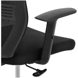 Kancelářská židle - síťované opěradlo - opěrka hlavy - sedák 50 x 61 cm - do 150 kg - černá