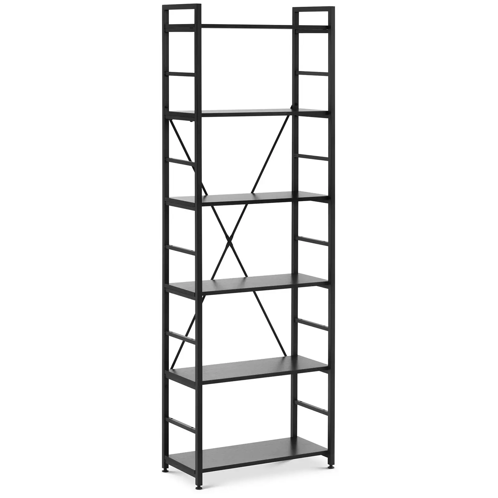 Scaffale - 28 x 60 x 182 cm - 150 kg - Nero