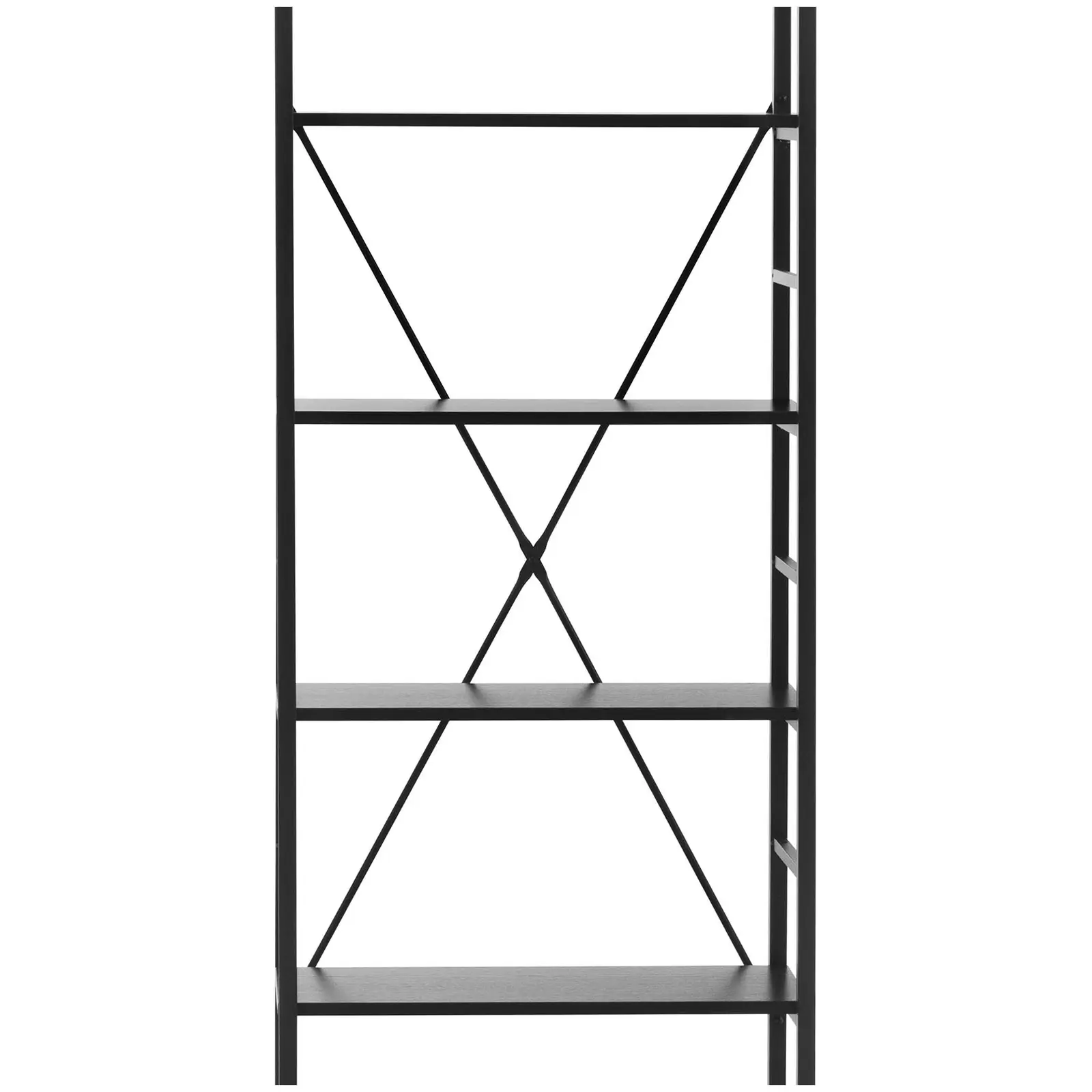 Regál na knihy - 28 x 60 x 182 cm - 150 kg - černý (Nosnost - max. nosnost: 150 kg)