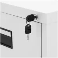 Cassettiera per ufficio metallica - Serratura a chiave - 72 cm - 2 cassetti