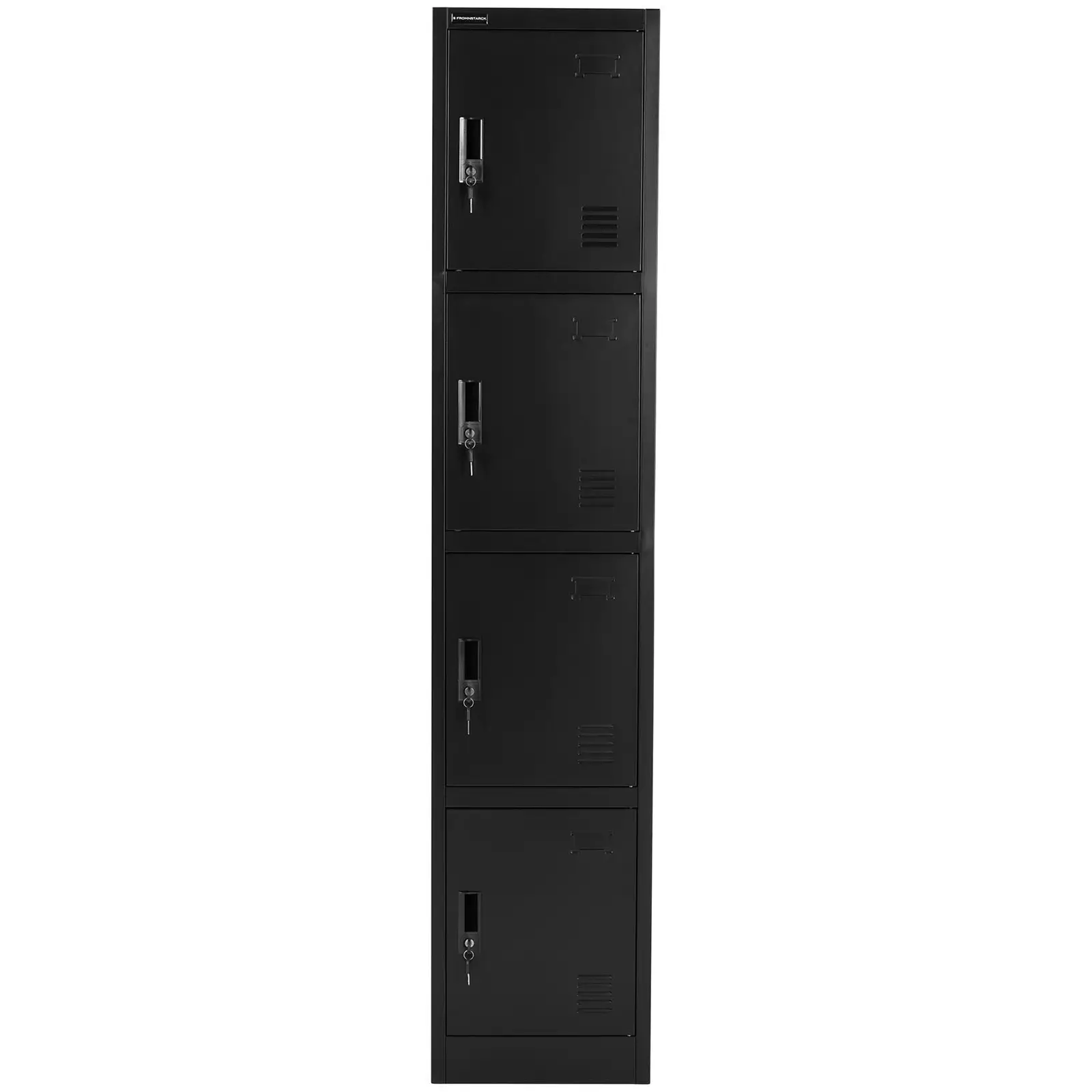 Plechová šatní skříň - 4 schránky - uzamykatelná - 80 kg (Materiál: Plech (válcovaný za studena))