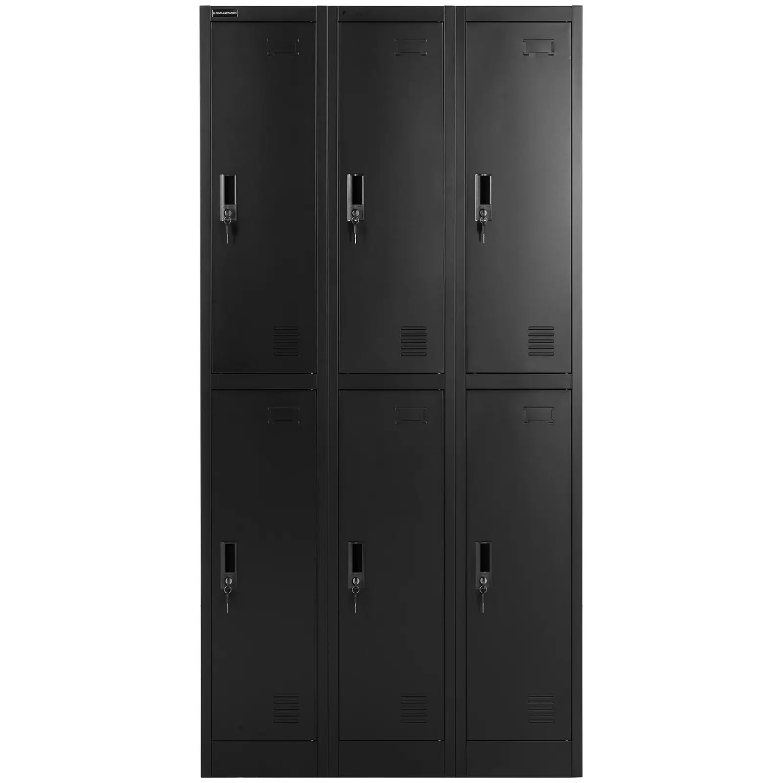 Plechová šatní skříň - 6 schránek - uzamykatelná - 200 kg (Materiál: Ocel)