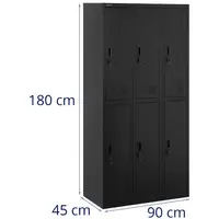 Locker - 6 shelves - lockable - 200 kg