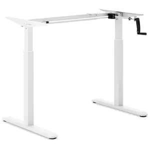 Állítható magasságú asztal keret - manuális - 70 kg - fehér