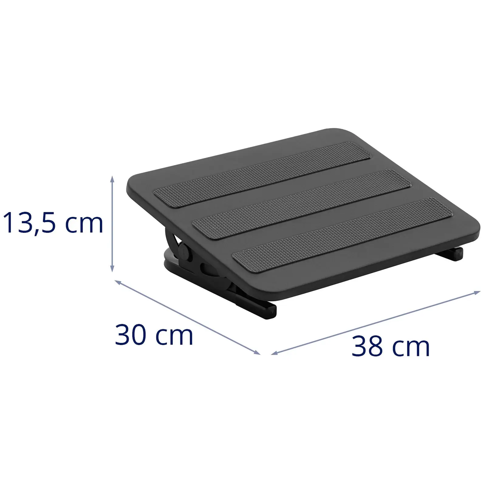 Repose pieds bureau - acier / plastique / PVC - noir - 20 kg (Poids: 2.3 kg)