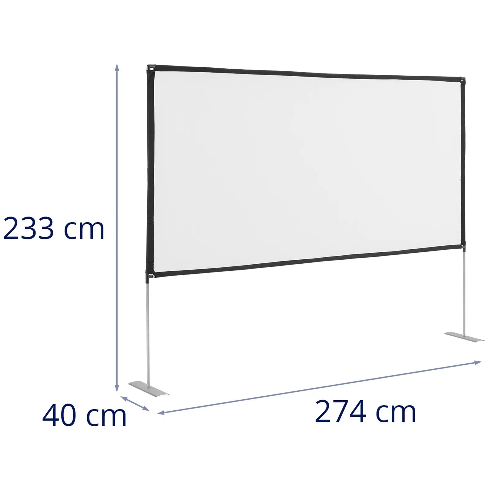 Projektor-lærred med fødder - 269 x 150 cm - 16:9 - 120" - aluminiumsramme