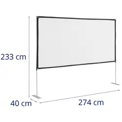 Ecran de projection - 269 x 150 cm - 16:9 - 120 pouces - cadre aluminium