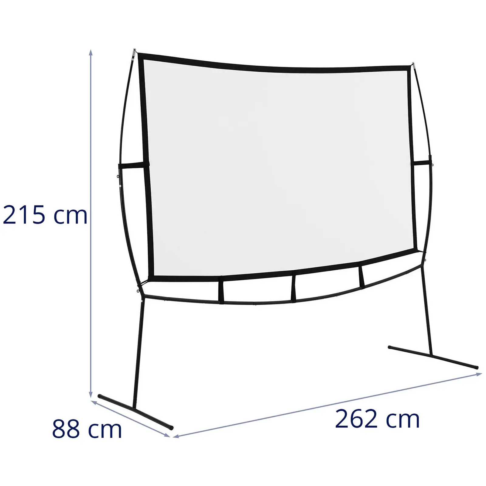 Projektor-lærred med fødder - 221,4 x 124,5 cm - 16:9 - 100" - aluminiumsramme