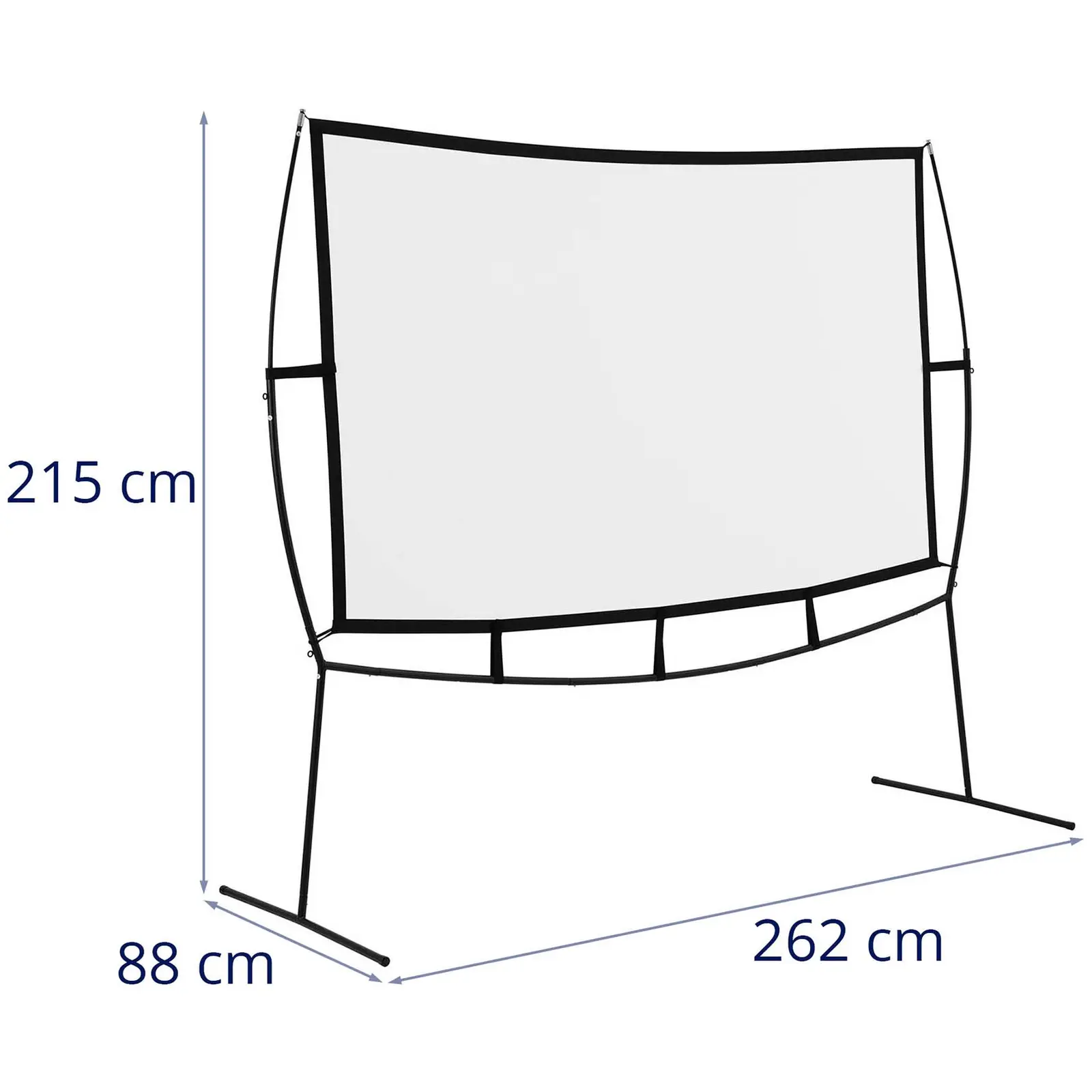 Écran de projection - 221,4 x 124,5 cm - 16:9 - 100 pouces - cadre en aluminium (Format: 16:9)