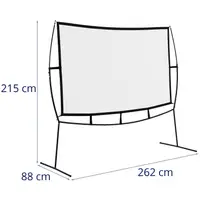 Écran de projection - 221,4 x 124,5 cm - 16:9 - 100 pouces - cadre en aluminium