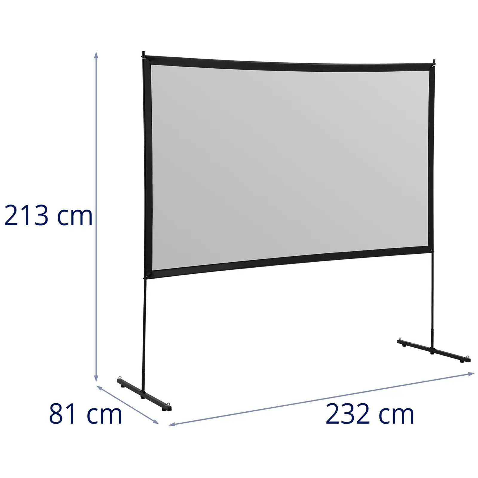 Beamerleinwand - 221,2 x 124,5 cm - 16:9 - 100" - Stahlrahmen