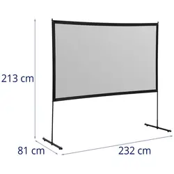 Екран за проектор - 221.2 x 124.5 cm - 16:9 - 100" - стоманена рамка