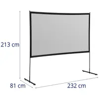 Projektor-lærred med fødder - 221,2 x 124,5 cm - 16:9 - 100" - stålramme