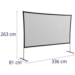 Écran de projection - 331,9 x 186,7 cm - 16:9 - 150 pouces - cadre en acier