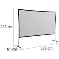 Ekran do projektora - 331,9 x 186,7 cm - 16:9 - 150" - stalowa rama