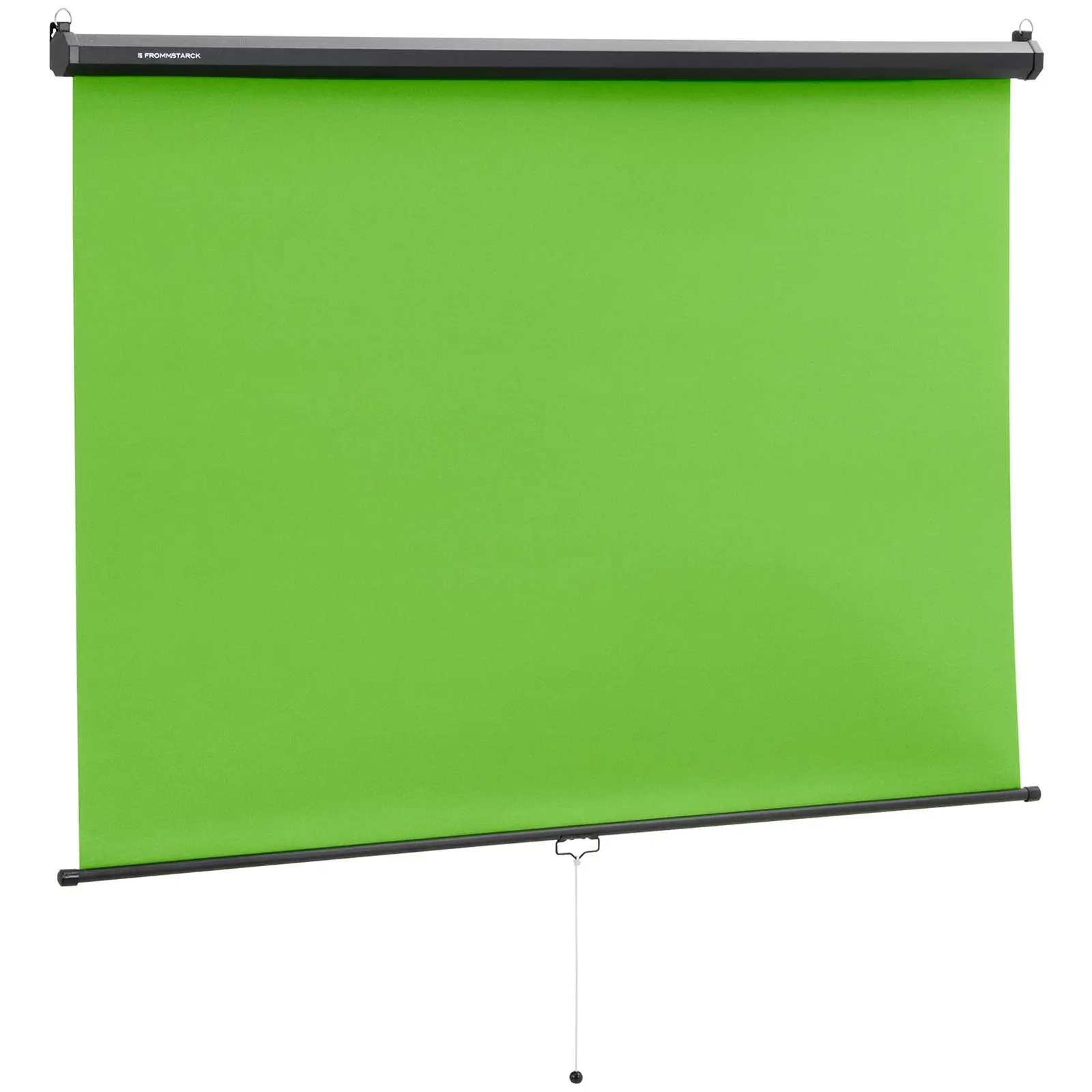 Zelené pozadí rolovací na stěnu a strop 84" 1 760 x 1 450 mm - Projekční plátna Fromm & Starck