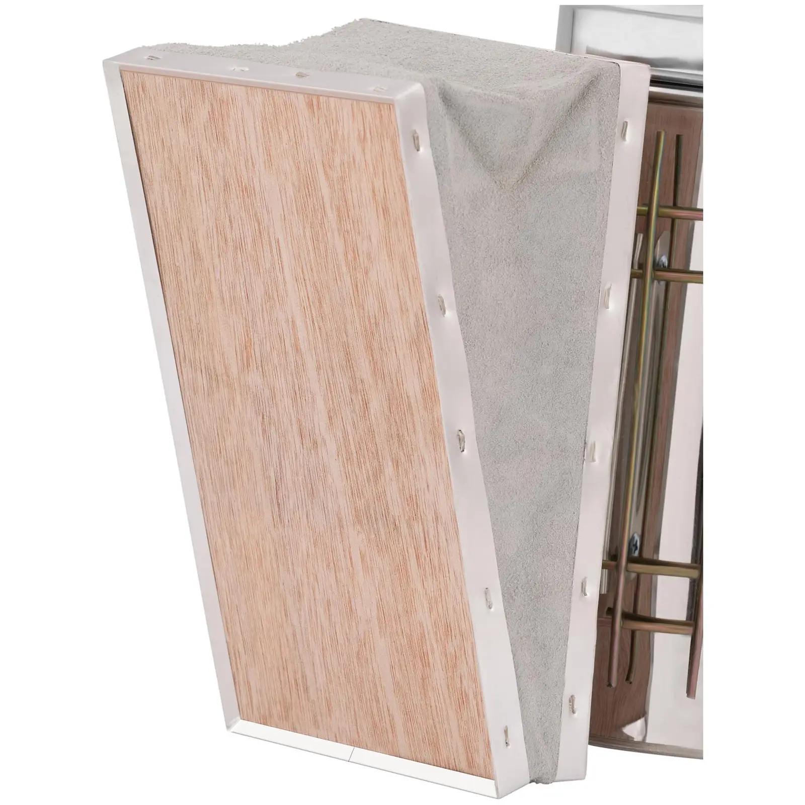 Rökpust för bin - Rostfritt stål, läder och plywood - Med värmesköld - Stor