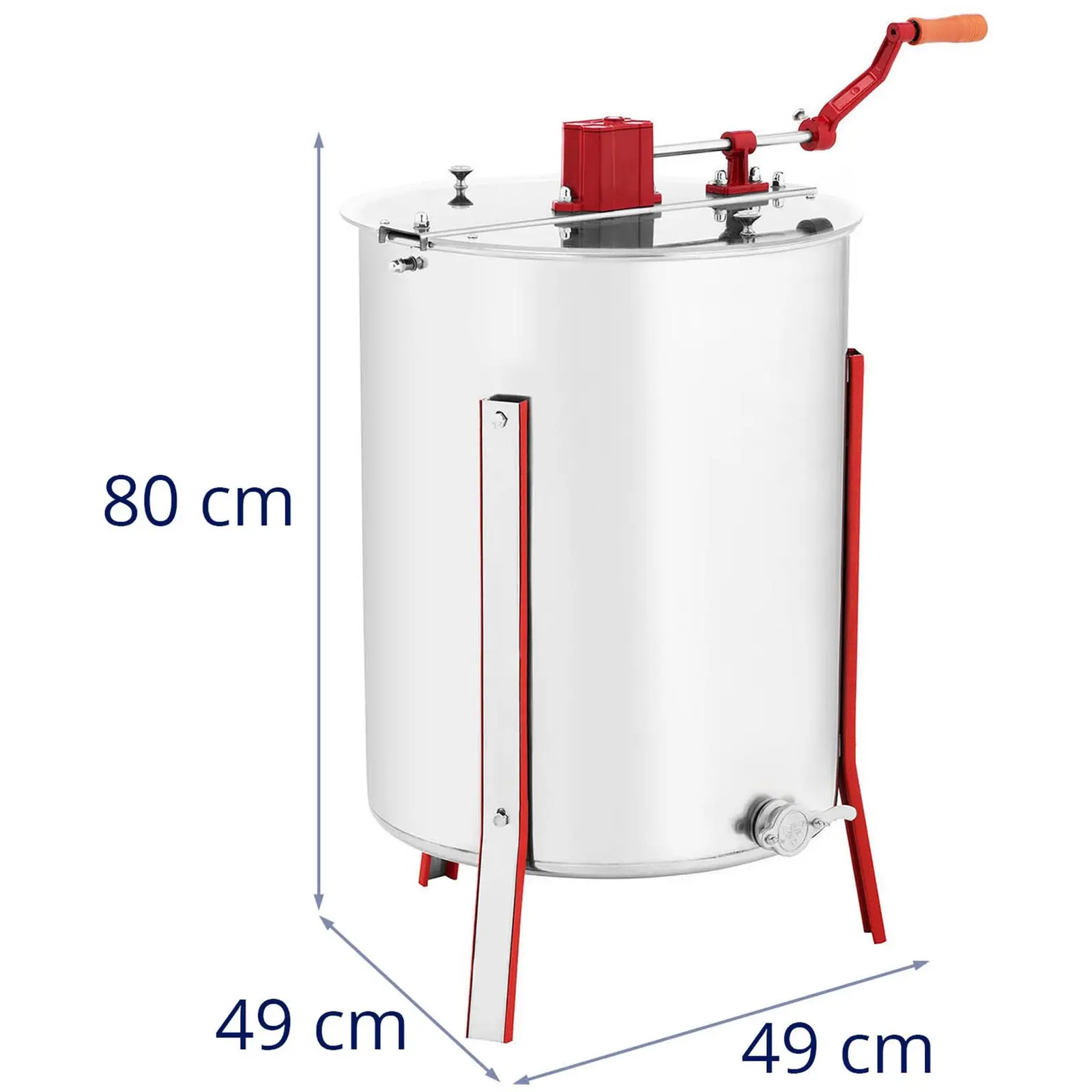 Extractor de miel - tangencial - manual - 4 panales - cubierta en acrílico