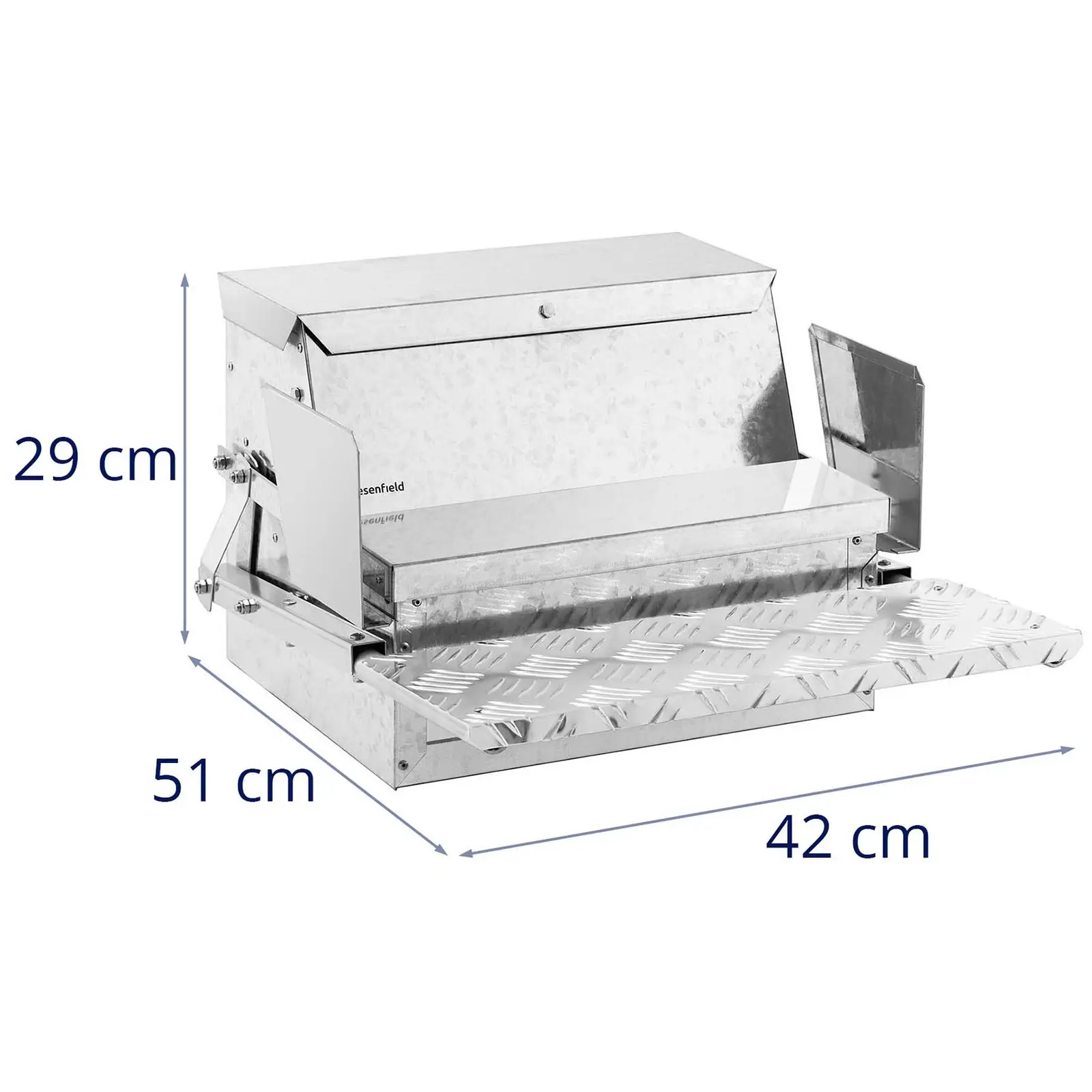 Mangeoire pour poules - 11,5 kg - Marchepied 400 g (Matériau(x) marchepied: Aluminium embouti)