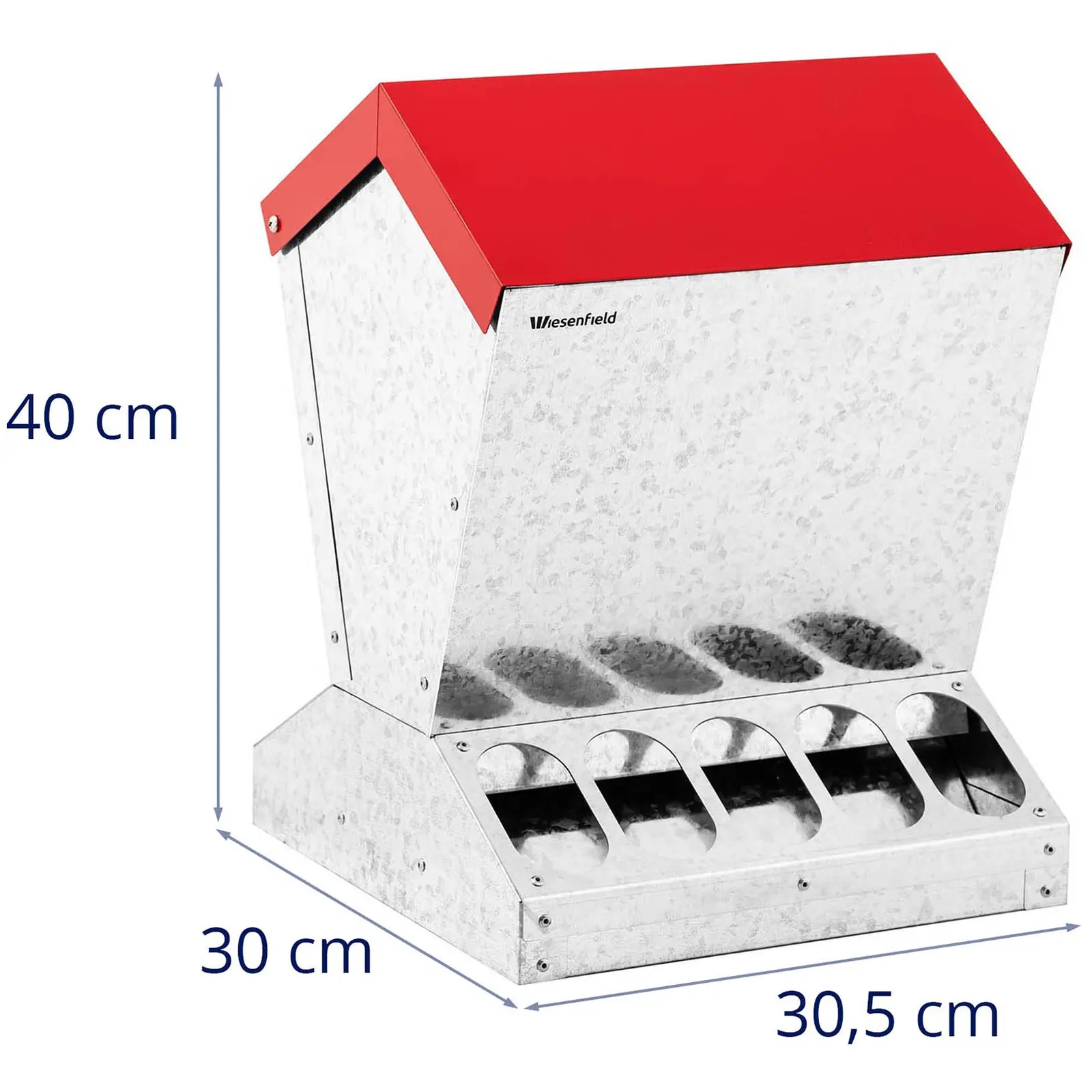 Krmící automat pro kuřata - 12 kg (Rozměry (DxŠxV): 30 x 30.5 x 40 cm)
