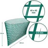 Hay Net - 2000 x 900 mm - mesh size: 45 x 45 mm - Black