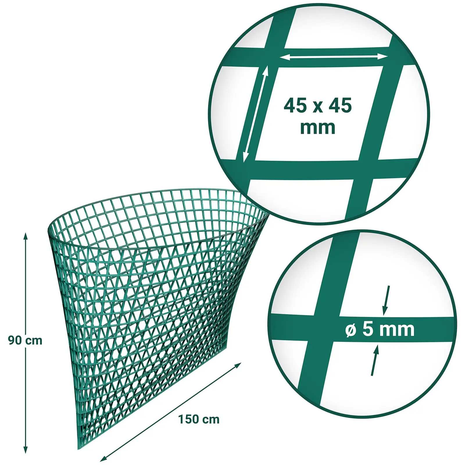 Hay Net - 1,500 x 900 mm - mesh size: 45 x 45 mm - Black