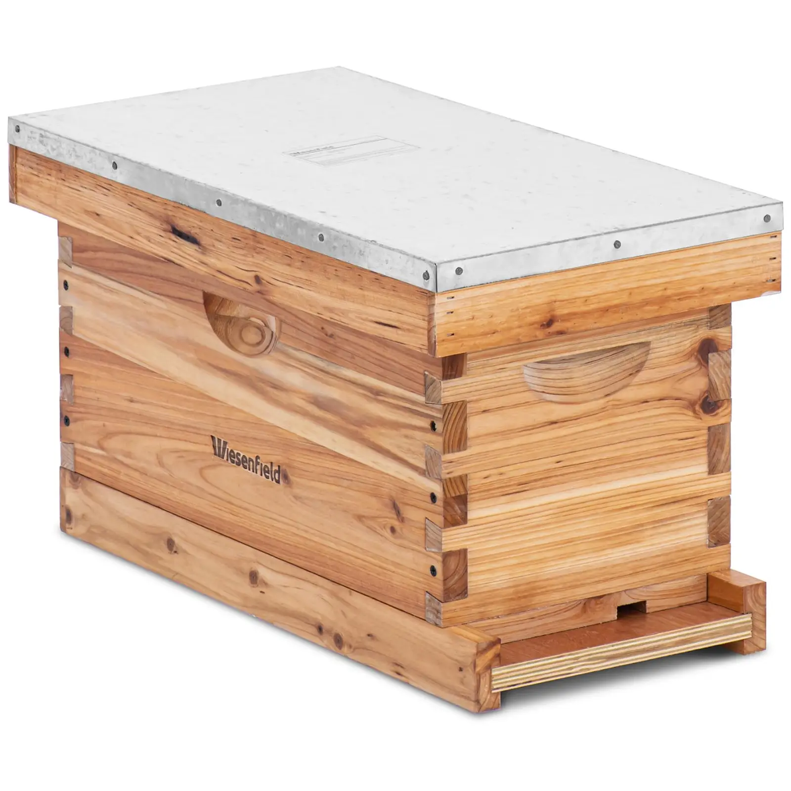 Langenstroth beehive–2 frames and base cassette with entrance hole