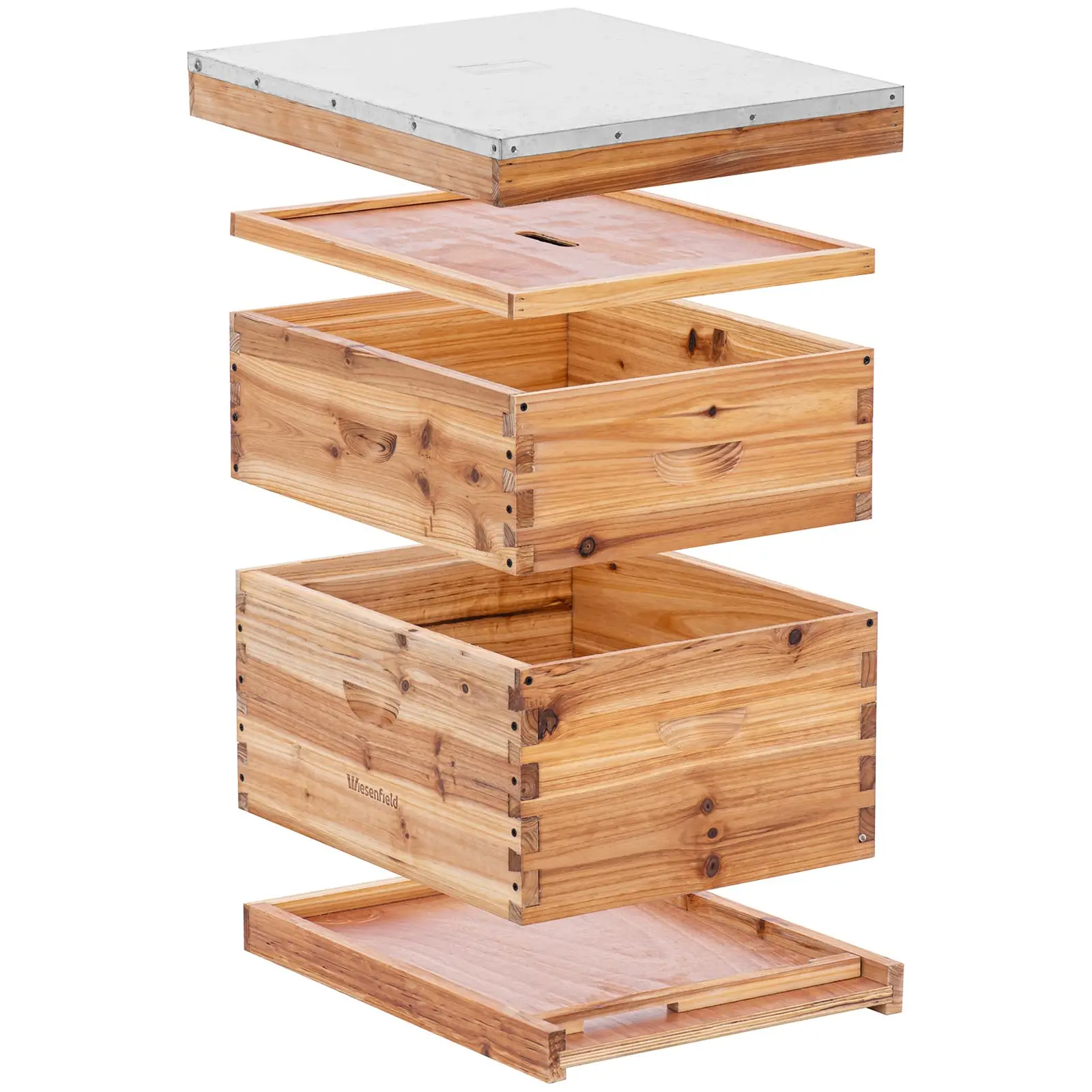 B-Ware Langstroth Bienenstock - 2 Zargen und Bodenkassette mit Flugloch
