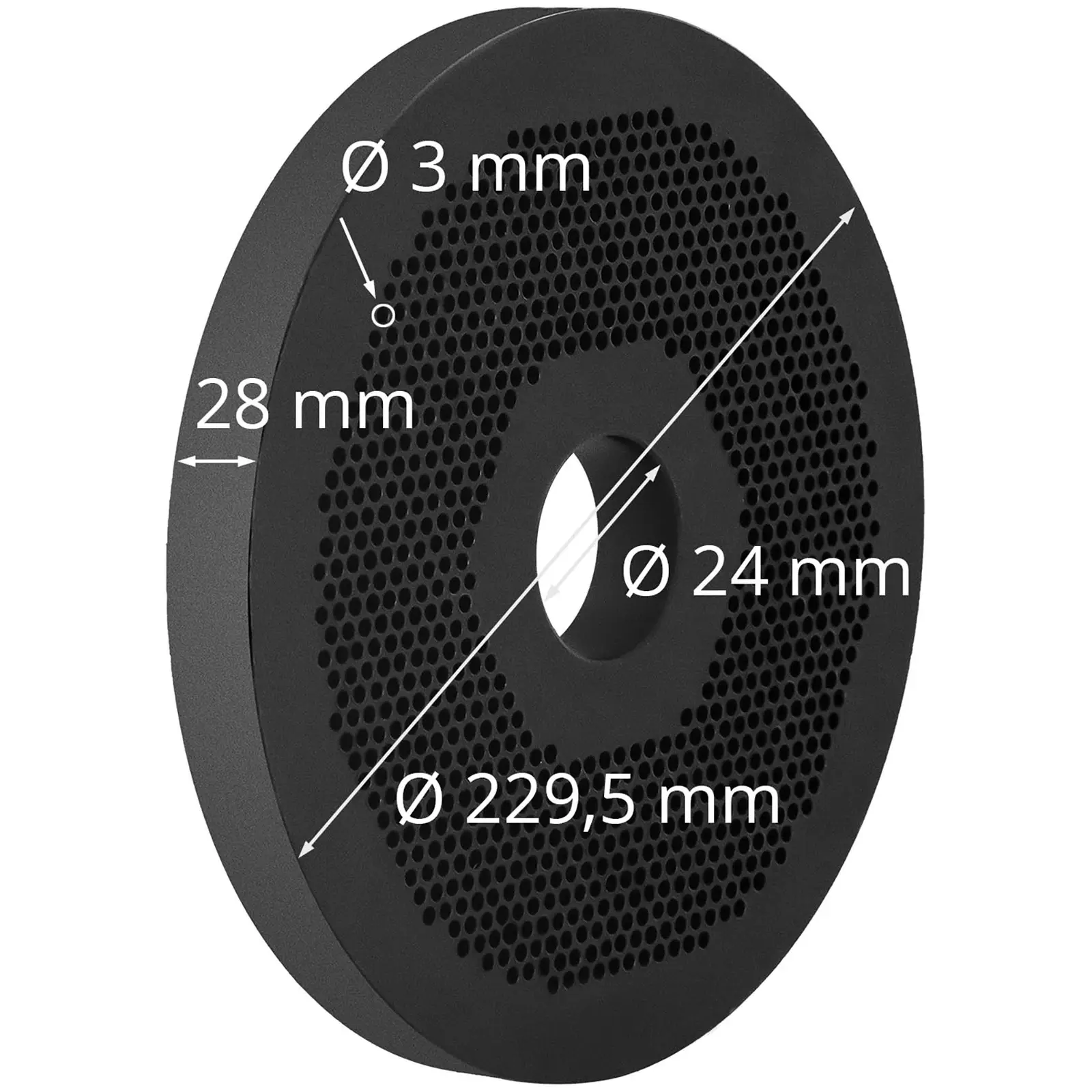 Pelletáló matrica WIE-PM-2000 (10280042) pelletáló géphez - Ø 3 mm (Anyag: Ötvözött acél)