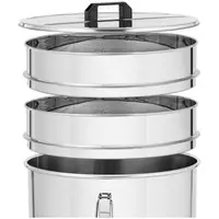 Honey Tank - 30 L - with sieve, lid and squeeze tap - stainless steel