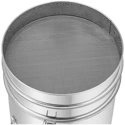 Separador de mel - 100 l - com filtro, tampa e válvula - aço inoxidável