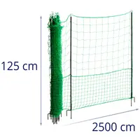 Kippengaas - hoogte 125 cm - lengte 25 m - zonder stroom
