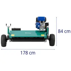 Desbrozadora para tractor con motor - motor de gasolina - 10 kW - enganche de remolque con cabeza de bola (Ø 80 mm) - ancho: 1200 mm