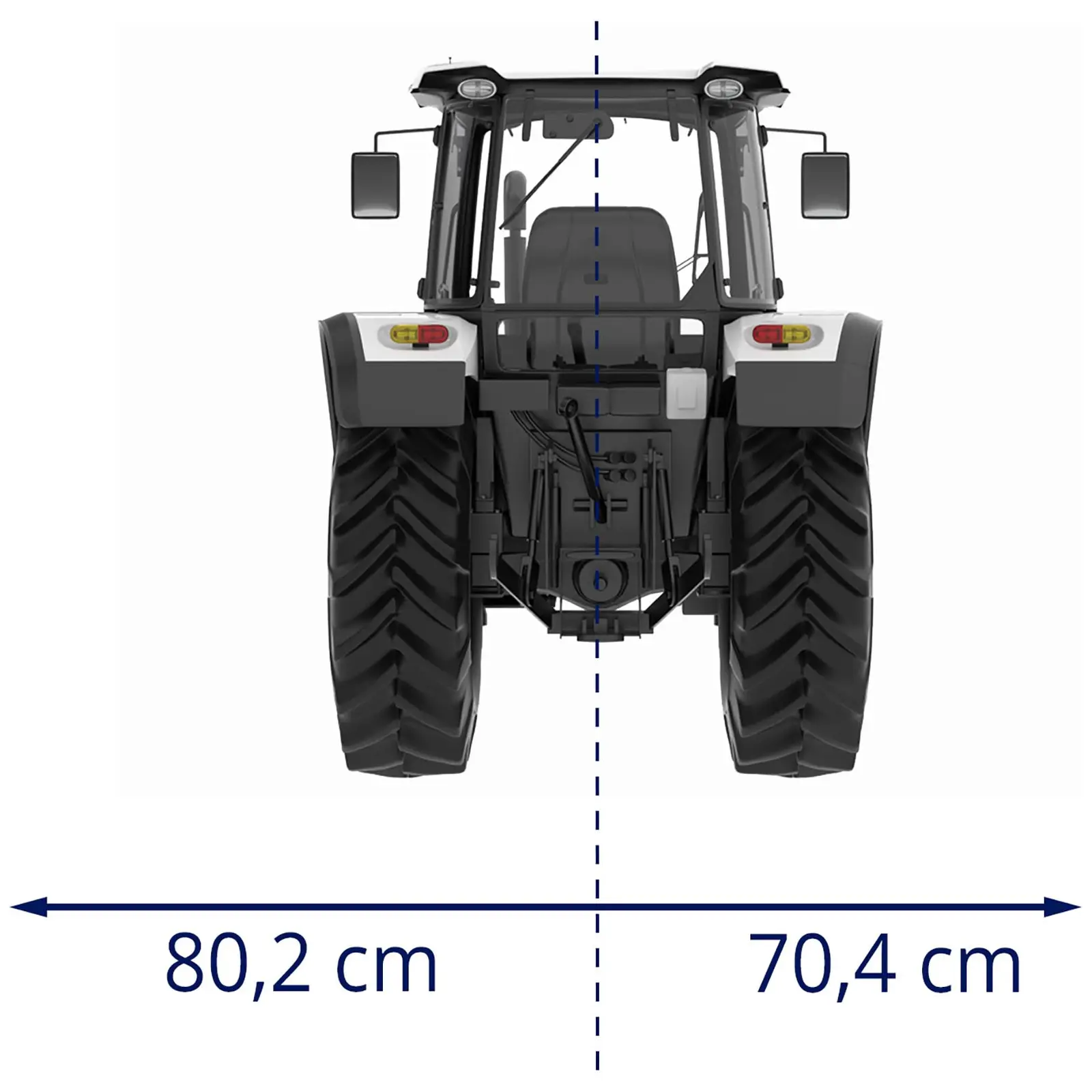Klepelmulcher - 1350 mm werkbreedte - driepuntsophanging (Cat. I) (Materiaal: Roestvrij staal)
