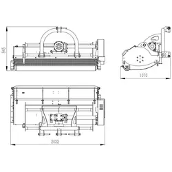 Schlegelmulcher - 1800 mm Arbeitsbreite - Dreipunktaufhängung (Kat. I/2) - selbst reinigende Walze