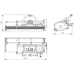 Kladivkový mulčovač – pracovná šírka 2150 mm – 3-bodový záves (kat. I/II) - samočistiaci valec