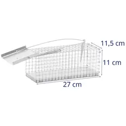 Trappola per animali - 27 x 11.5 x 11 cm- Dimensioni della grata: 13 x 13 mm