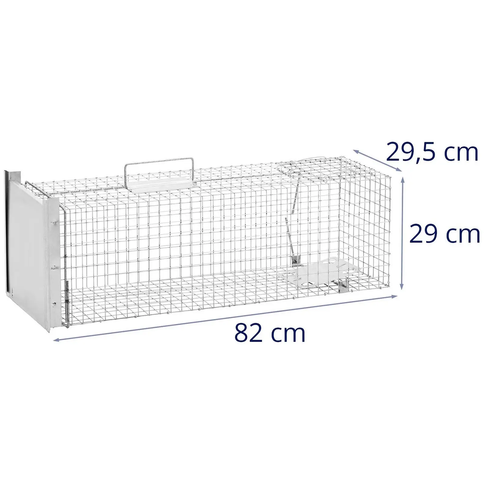 Trappola per animali - 82 x 29.5 x 29 cm - Dimensioni della grata: 25x25 mm