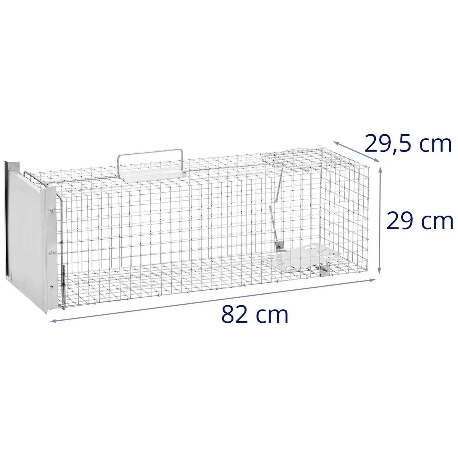 Lebendfalle - 82 x 29.5 x 29 cm - Gittergröße: 25 x 25 mm