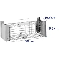 Humane Mouse Trap - 50 x 19.5 x 19.5 cm - Grid size: 25 x 25 mm
