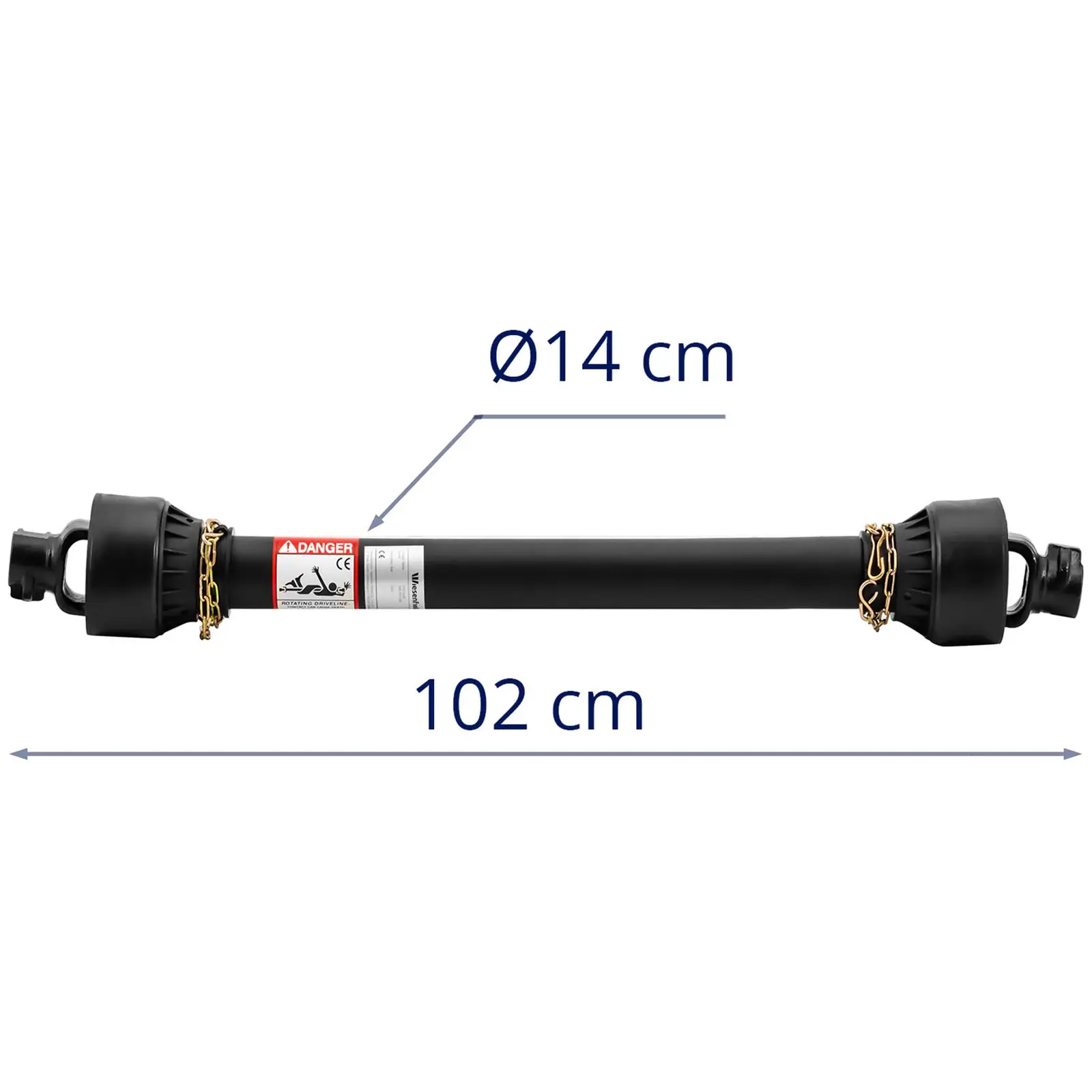 Kloubová hřídel s vyrovnáním délky - 101–141 cm - 1 3/8" / 6 zubů (Strana traktoru: 1 3/8" / 6 zubů)