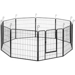 Corral para cachorros - con puerta - 10 segmentos modulares - para interior y exterior